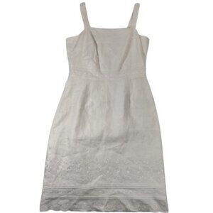 NWT Vtg Y2K Casual Corner Linen Cottagecore Dress Boho Embroidered Flora…